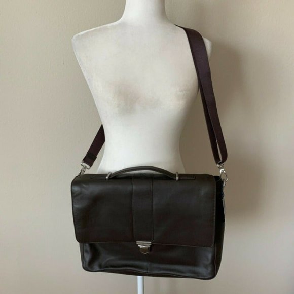 SOLD!NWT! Cole Haan Leather Crossbody Briefcase - Picture 5 of 10